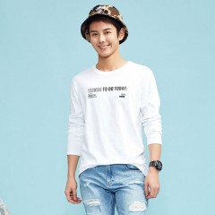 美特斯邦威长袖T恤男士春装新款时尚印花百搭205064商场同款 1元秒100元优惠券丨限量抢丨立即抢购
